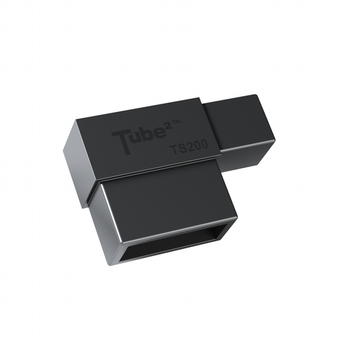 Two-way connector for 1-inch square and 1×2-inch rectangular aluminum tubing – Tube² TS200
