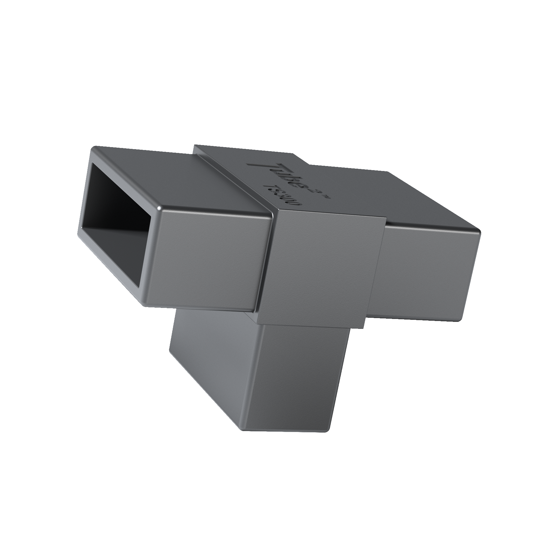Three-way connector for 1×2-inch rectangular aluminum tubing – Tube² TS300