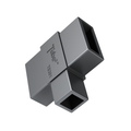 Three-way connector for 1-inch square and 1×2-inch rectangular aluminum tubing – Tube² TS301